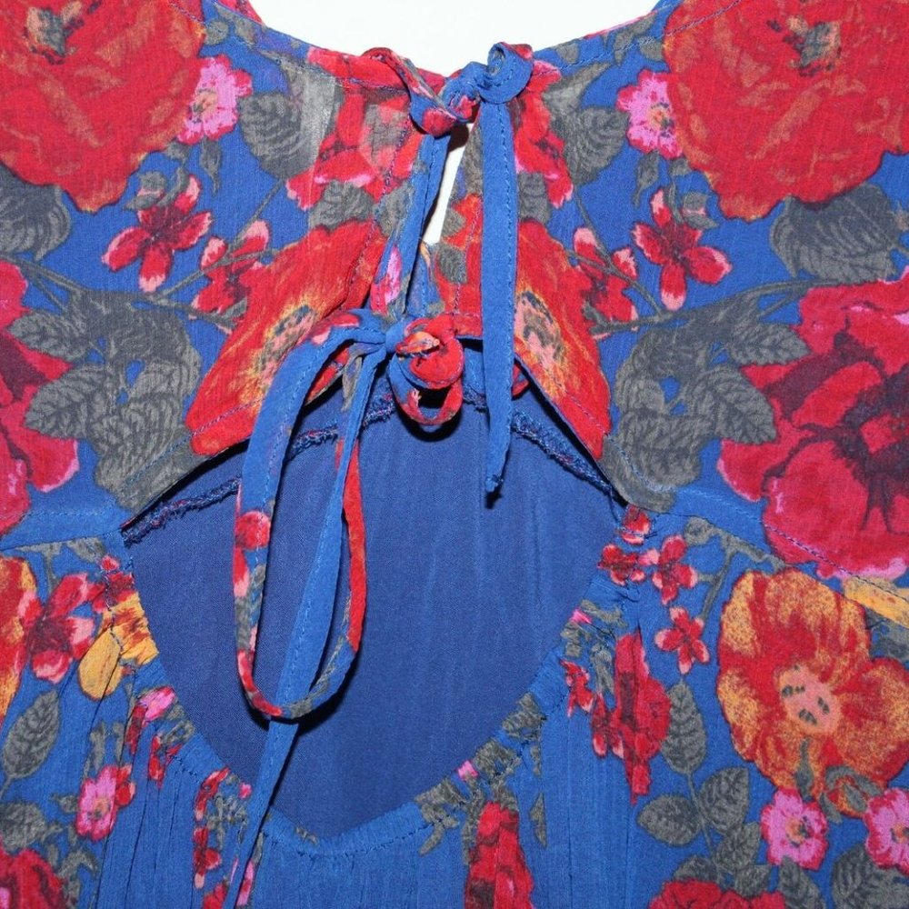 Free People Penny Lover Mini Dress Blue HW9603 - Picture 9 of 11